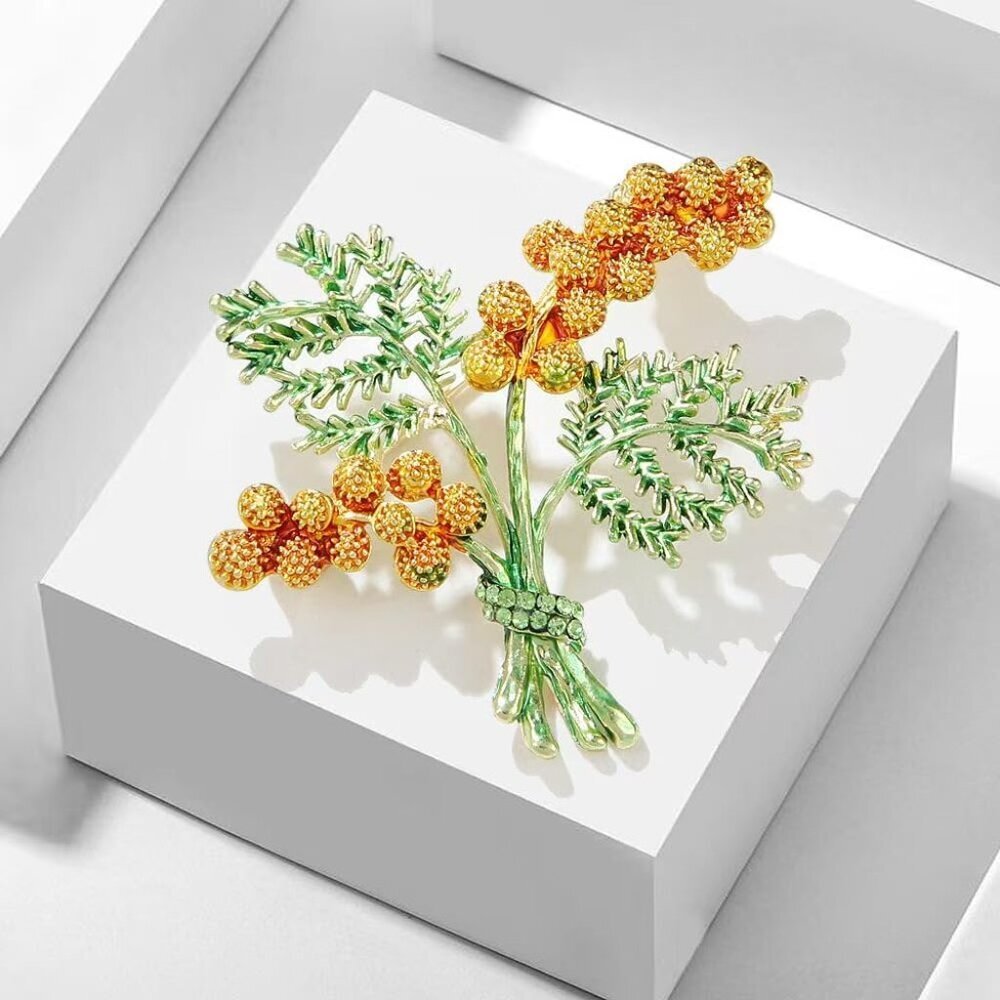 Halloween Thanksgiving Fall Christmas Theme Crystal Brooch Set with Rhinestone C - Picture 4 of 8